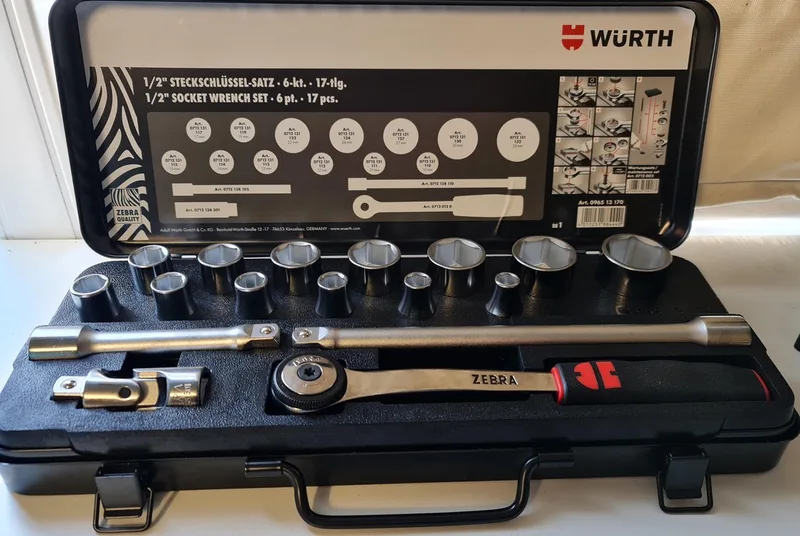 assortiment dopsleutel 1/2 inch 17 delig by Würth, Black – product image