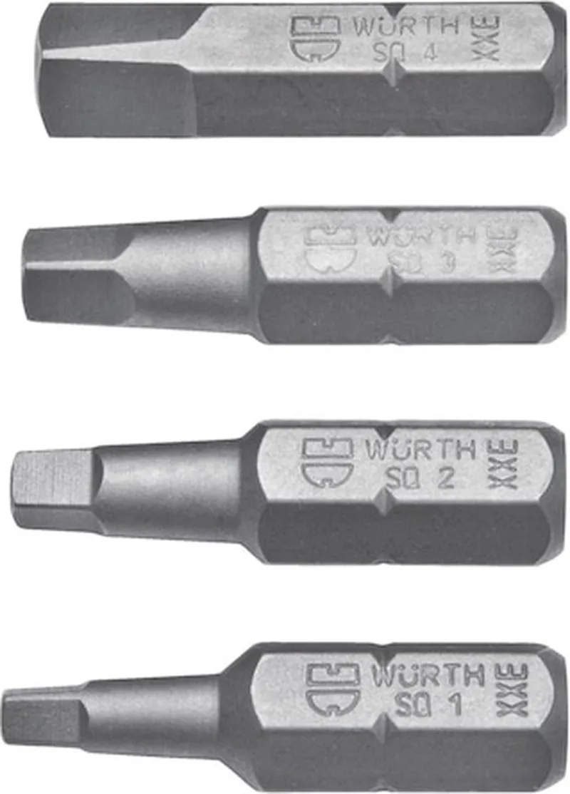 Assortiment vierkante bits, 4-delig - Assortiment vierkante bits, 4-delig x 1 st by Würth – product image
