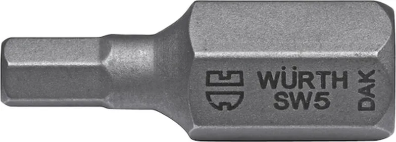 Binnenzeskantbit 10 mm - Bit, binnenzeskant x 5 st van Würth – productafbeelding