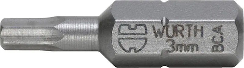 Binnenzeskantbit C 6.3 (1/4) POWERDRIV - C 6.3 bit binnenzeskant (1/4 inch) met gepatenteerde POWERDRIV-aandrijving x 5 st van Würth – productafbeelding