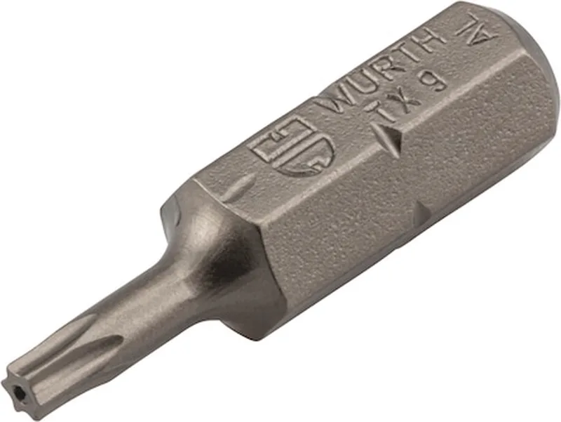 Bit TX met boring C 6,3 (1/4) - TX-bit C 6.3 (1/4 inch) met gat x 5 st by Würth – product image