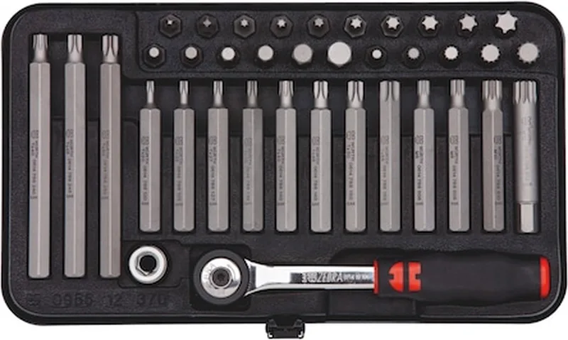 Bitassortiment met ratel, 10 mm 38-delig - Bitassortiment met ratel, 10 mm 38-delig x 1 st de Würth – image du produit