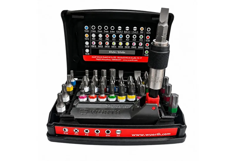 Bohrer- und Bitset Würth Bit-Sortiment 1/4 Zoll mit Gürtelclip 33-tlg. 0614400301 Orsy, 33-St. de Würth – image du produit 2 sur 5
