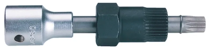 Combi-dopsleutel voor dynamo 1/2 - Combi-dopsleutel voor dynamo 1/2" x 1 st Aansluiting XZN Soort aandrijving Binnenvierkant Lengte 115 mm by Würth, Grey – product image