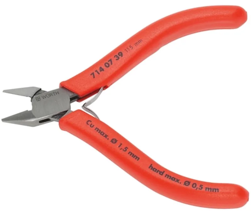 Elektronica zijkniptang, spitse kop - Elektronica zijkniptang, spitse kop von Würth, Silber – Produktbild