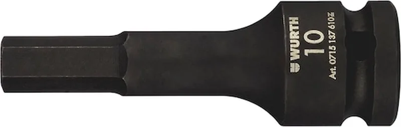 Krachtdop 1/2 inch binnenzeskantdop lang - Krachtdopsleutel 1/2 inch Voor zeskantschroeven, metrisch, lang Soort aandrijving Binnenvierkant Aansluiting 5 mm von Würth – Produktbild