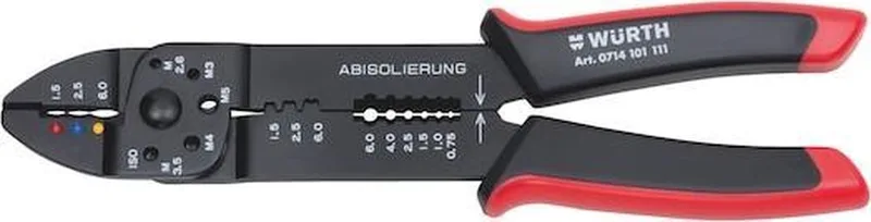 Krimptang QI 60 Voor geïsoleerde en niet-geïsoleerde kabelverbinders - Krimptang QI 60 Voor geïsoleerde en niet-geïsoleerde kabelverbinders x 1 st de Würth, Noir – image du produit