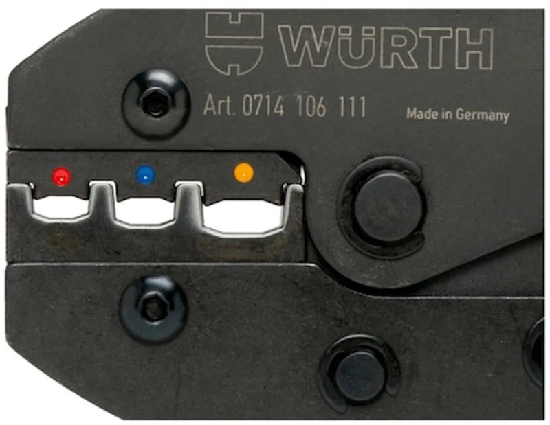 Krimptang Voor geïsoleerde connectors - Krimptang Voor geïsoleerde connectors x 1 st van Würth, Zwart – productafbeelding