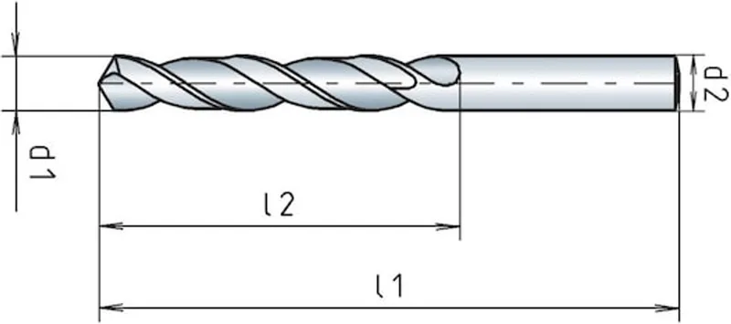 Lange VHM spiraalboor DIN 338 - Lange VHM spiraalboor DIN 338 x 1 st de Würth – image du produit