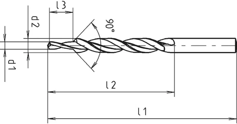 Meerfasenboor HSS DIN 8374 fijn 90° - Meerfasen-trapboor DIN 8374, RN-fijn, 90° x 1 st de Würth – image du produit