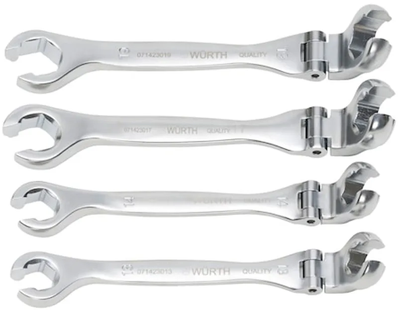 Metrische dubbele open ringsleutel 4 stuks met POWERDRIV® aandrijving - Metrische dubbele open ringsleutel 4 stuks met POWERDRIV® aandrijving x 1 st Sleutelwijdte 13 mm von Würth – Produktbild
