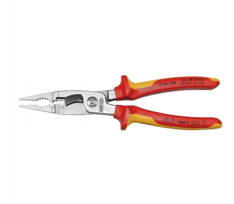 Multitool Tangen VDE 200mm - 6-in-1 voor Elektra van Würth, Geel – productafbeelding