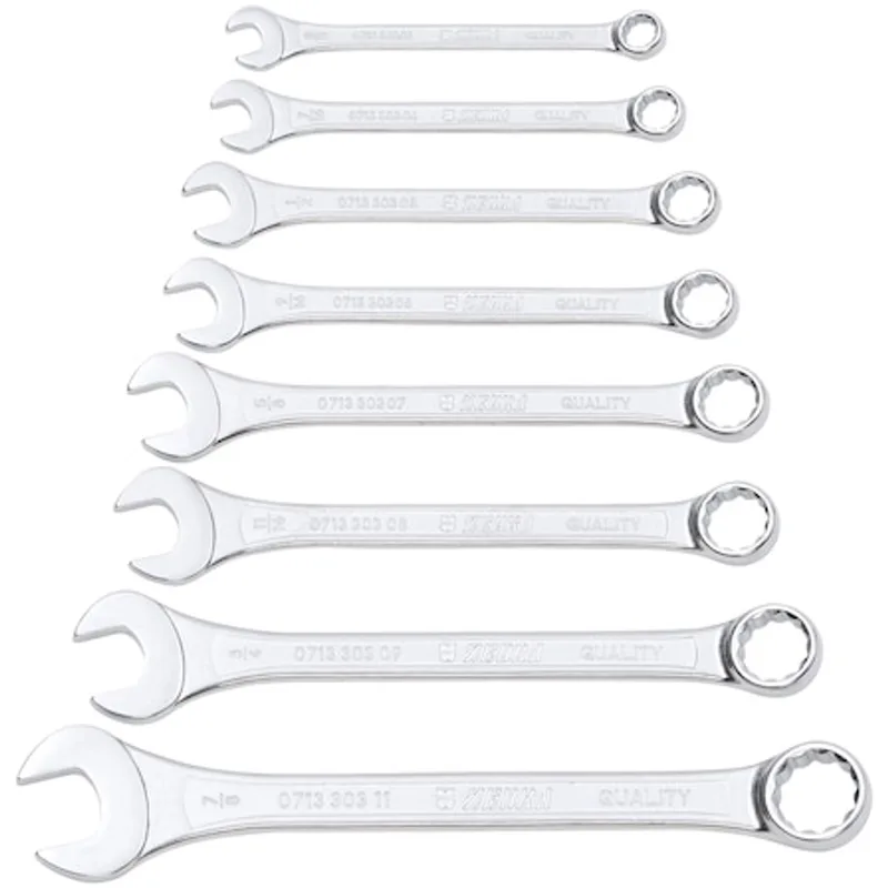 Ringsteeksleutel assortiment, inch Kort ontwerp, 8 stuks - Ringsteeksleutel assortiment, inch Kort ontwerp, 8 stuks x 1 st Sleutelwijdte 9/16 inch by Würth – product image