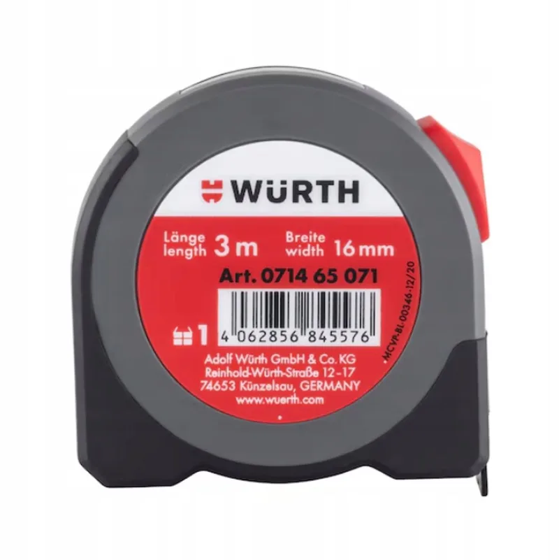 Rolmaat 3m x 16mm - Zakmesformaat, Hoge Kwaliteit by Würth – product image