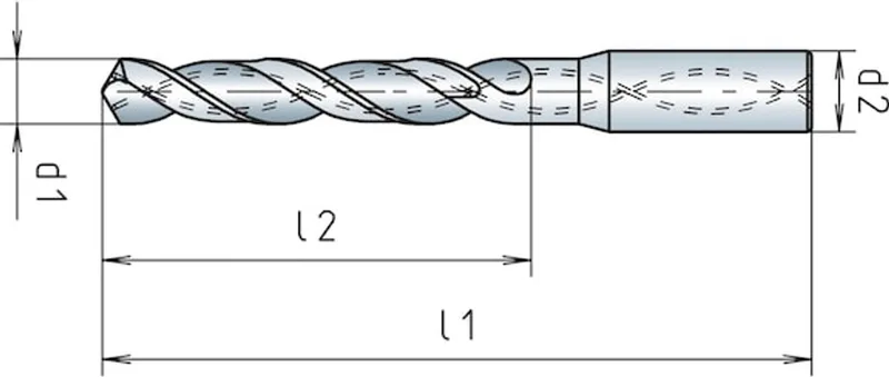 Speeddrill+ Universele VHM spiraalboor DIN 6537L, extra lang 8xD, 4 snijkanten, met inwendige koeling - Speeddrill+ Universele VHM spiraalboor DIN 6537L, extra lang 8xD, 4 snijkanten, met inwendige koeling x 1 st de Würth – image du produit