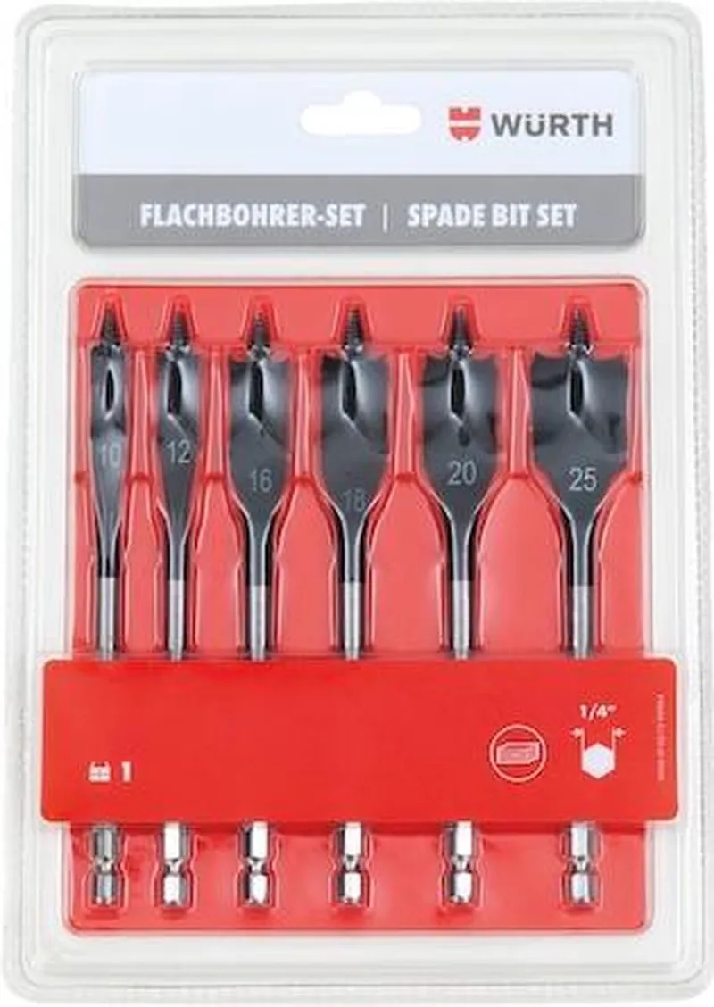 Spiraal Speedboor assortiment 6-delig SPEEDBOOR-ASS-(D10-25MM)-L150MM-6DLG de Würth – image du produit