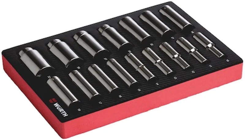 Systeemassortiment 4.4.1, dopsleutel 1/2 inch 16-delig - Systeemassortiment 4.4.1, dopsleutel 1/2 inch 16-delig x 1 st by Würth, Silver – product image