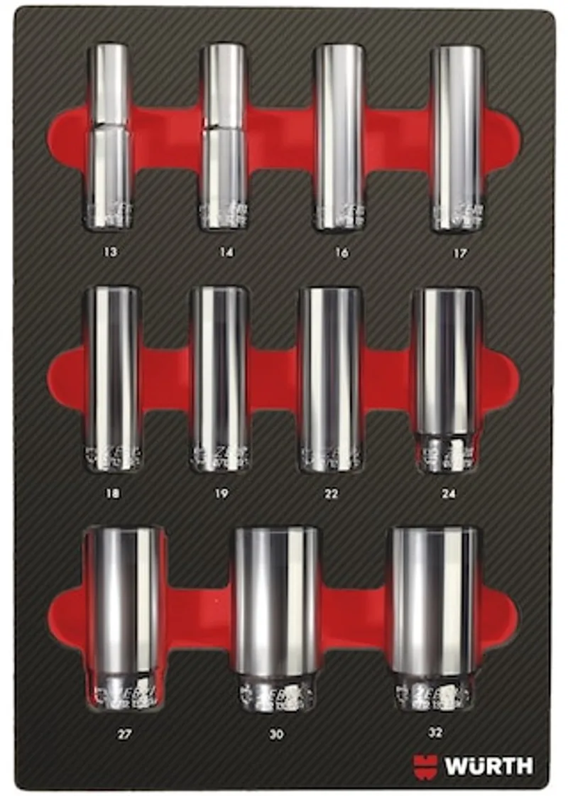 Systeemassortiment 4.4.1, dopsleutel 1/2 inch, lang, zeskant - Systeemassortiment 4.4.1, dopsleutel 1/2 inch, lang, zeskant x 1 st de Würth – image du produit