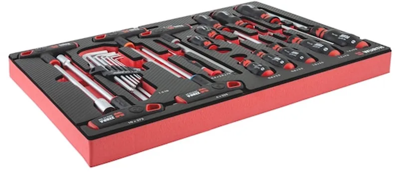 Systeemassortiment 8.4.1, schroevendraaier 25-delig - Systeemassortiment 8.4.1, schroevendraaier 25-delig x 1 st by Würth, Red – product image
