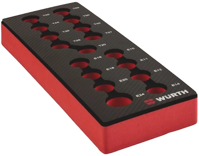 Systeeminlay 2.4.1, dopsleutel 1/2 inch TX - Systeeminlay 2.4.1, dopsleutel 1/2 inch TX x 1 st de Würth, Rouge – image du produit