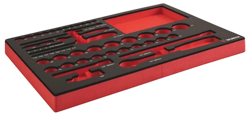 Systeeminlay 8.4.1, dopsleutel 1/4 + 1/2 inch - Systeeminlay 8.4.1, dopsleutel 1/4 + 1/2 inch x 1 st de Würth, Rouge – image du produit