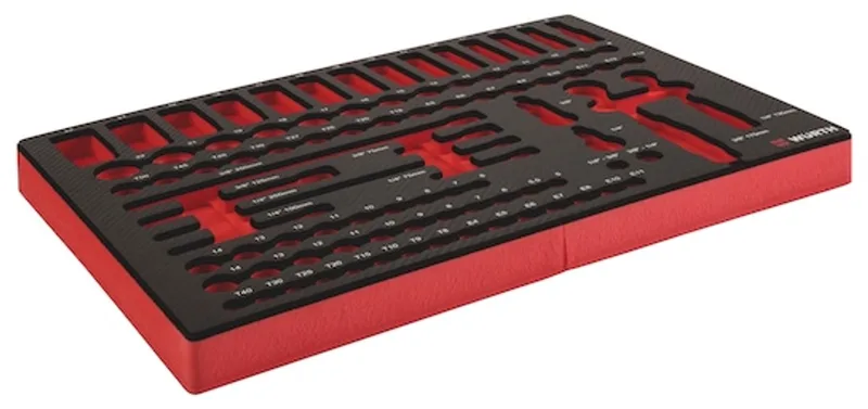 Systeeminlay 8.4.1, dopsleutel 3/8 + 1/4 inch - Systeeminlay 8.4.1, dopsleutel 3/8 + 1/4 inch x 1 st by Würth, Red – product image