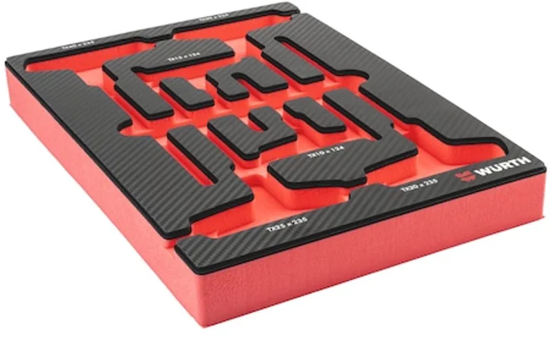 Systeeminlay schroevendraaier T-greep set 4.4.1 - Systeeminlay schroevendraaier T-greep set 4.4.1 x 1 st by Würth, Red – product image