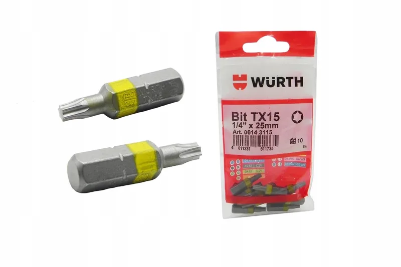 Torx Bit TX15x25mm 1/4" - Duurzame Kwaliteit by Würth – product image
