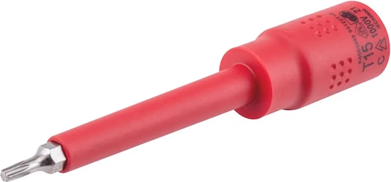 VDE-dopsleutel, 3/8 inch, TX, lang - VDE 3/8 inch TX dopsleutel, lang x 1 st Soort aandrijving Binnenvierkant Aansluiting TX15 by Würth – product image