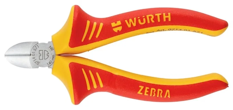 VDE-zijkniptang DIN ISO5749 IEC60900 - VDE-zijkniptang, DIN ISO 5749 IEC 60900 de Würth, Rouge – image du produit