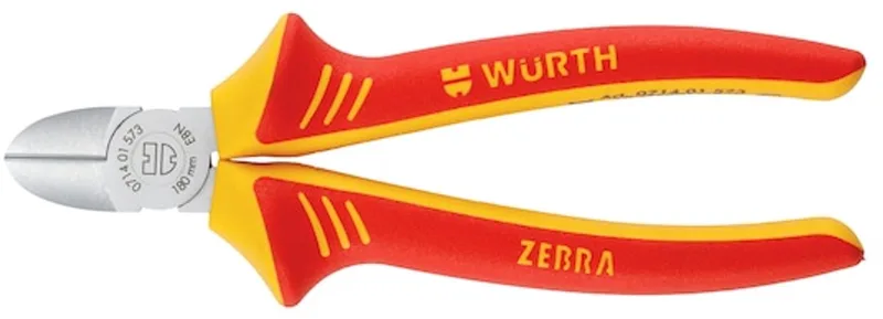 VDE-zijkniptang DIN ISO5749 IEC60900 - VDE-zijkniptang, DIN ISO 5749 IEC 60900 von Würth, Gelb – Produktbild