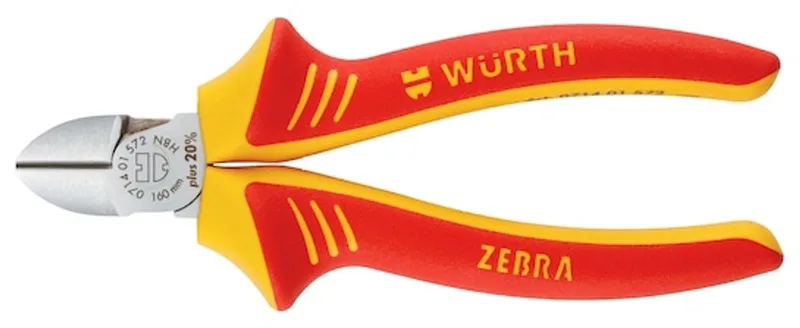 VDE-zijkniptang DIN ISO5749 IEC60900 - VDE-zijkniptang, DIN ISO 5749 IEC 60900 von Würth, Gelb – Produktbild