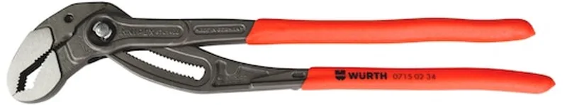 Waterpomptang, drukknopverstelling - Waterpomptang DIN ISO 8976 x 1 st von Würth, Rot – Produktbild