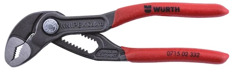 Waterpomptang, drukknopverstelling - Waterpomptang DIN ISO 8976 von Würth, Schwarz – Produktbild