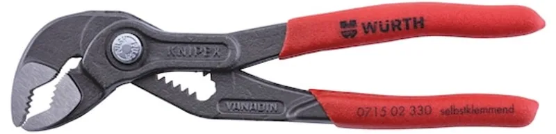 Waterpomptang, drukknopverstelling - Waterpomptang DIN ISO 8976 by Würth, Red – product image