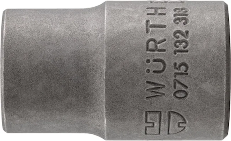 Wurth - 1/2 inch dopsleutel buiten-TX kort - 1/2 inch dopsleutel TX Voor schroeven met buiten-TX, kort Aansluiting E24 Soort aandrijving Binnenvierkant by Würth, Grey – product image