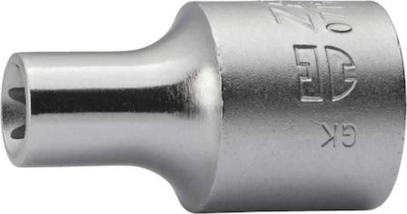 Wurth - 1/2 inch dopsleutel buiten-TX lang - 1/2 inch dopsleutel Voor schroeven met buiten-TX, lang Aansluiting E10 Soort aandrijving Binnenvierkant by Würth, Silver – product image