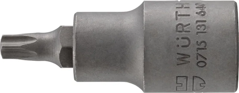 Wurth - 1/2 inch dopsleutel TX kort - 1/2 inch dopsleutel-inzetstuk Voor TX-schroeven, kort Aansluiting TX45 Soort aandrijving Binnenvierkant de Würth – image du produit