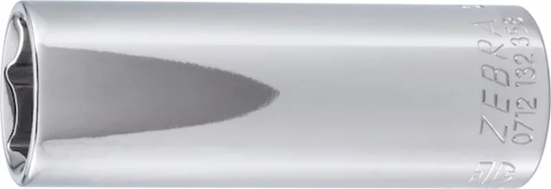 Wurth - 1/2 inch dopsleutel, zeskant, inch, lang - 1⁄2 inch dopsleutel, inch, zeskant, lang met kogelbevestigingsgroef Soort aandrijving Binnenvierkant Sleutelwijdte 25/32 inch de Würth, Chrome – image du produit