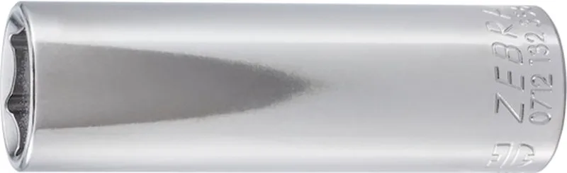 Wurth - 1/2 inch dopsleutel, zeskant, inch, lang - 1⁄2 inch dopsleutel, inch, zeskant, lang met kogelbevestigingsgroef Soort aandrijving Binnenvierkant Sleutelwijdte 11/16 inch von Würth, Chrom – Produktbild