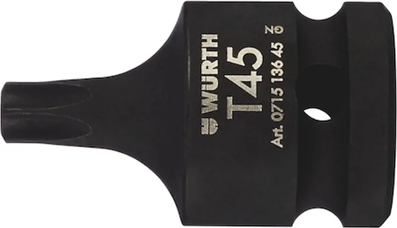 Wurth - 1/2 inch krachtdopsleutel binnen-TX - Krachtdop 1/2 inch Voor schroeven met TX-kop, kort Soort aandrijving Binnenvierkant Aansluiting TX45 de Würth – image du produit