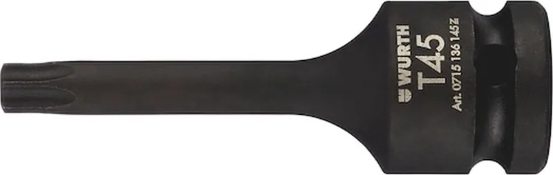 Wurth - 1/2 inch krachtdopsleutel, binnen-TX, lang - Krachtdopsleutel 1/2 inch Voor schroeven met binnen-TX, lang Soort aandrijving Binnenvierkant Aansluiting TX40 de Würth – image du produit