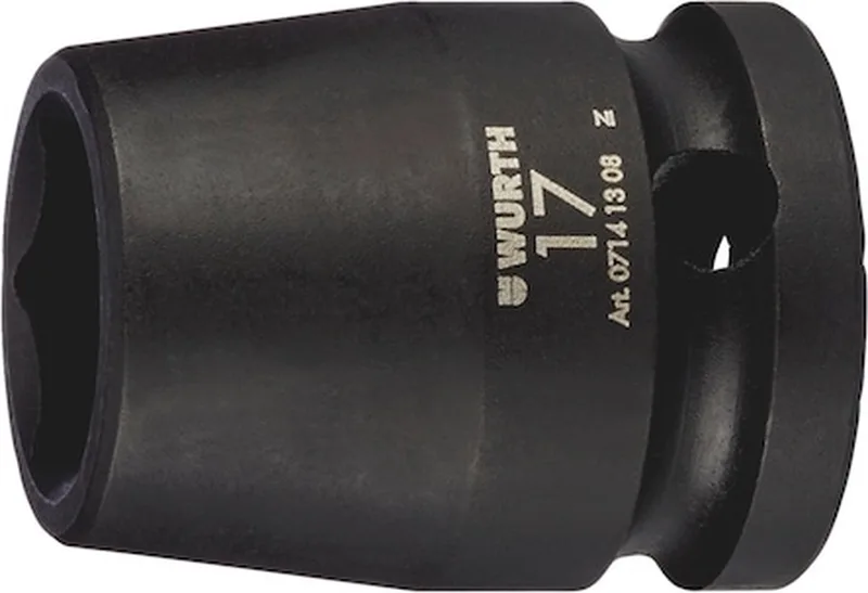 Wurth - 1/2 inch krachtdopsleutel, metrisch, zeskant, kort - Krachtdopsleutel 1/2 inch zeskant, metrisch, kort x 1 st Soort aandrijving Binnenvierkant Sleutelwijdte 13 mm by Würth – product image