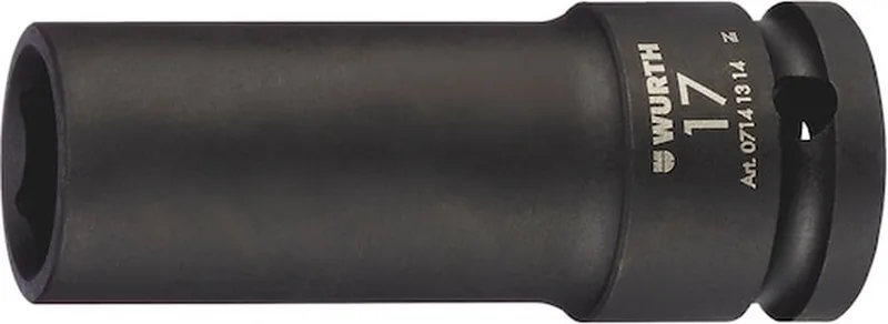 Wurth - 1/2 inch krachtdopsleutel, metrisch, zeskant, lang - Krachtdopsleutel 1/2 inch zeskant, metrisch, lang Soort aandrijving Binnenvierkant Sleutelwijdte 10 mm by Würth – product image