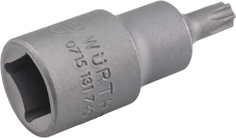 Wurth - 1/2 inch TX-dopsleutel met gat - 1/2 inch dopsleutel TX met gat Aansluiting TX45 Soort aandrijving Binnenvierkant de Würth, Gris – image du produit