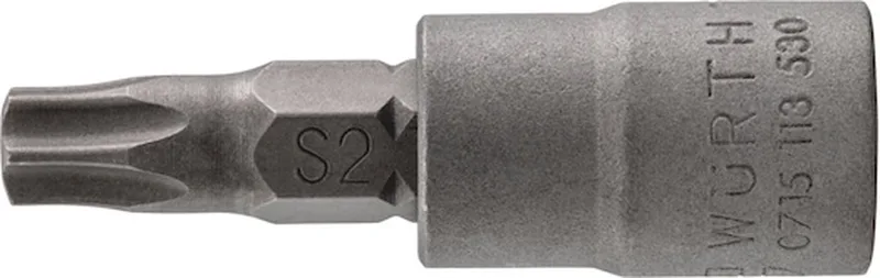 Wurth - 1/4 inch dopsleutel TX - 1/4 inch dopsleutel TX Voor TX-schroeven Soort aandrijving Binnenvierkant Aansluiting TX27 by Würth – product image