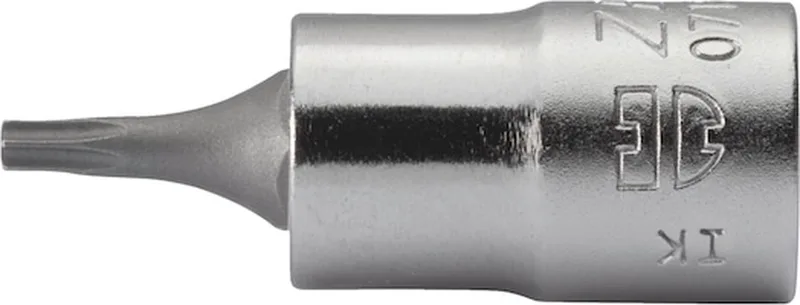 Wurth - 1/4 inch dopsleutel TX - 1/4 inch dopsleutel TX Voor TX-schroeven Soort aandrijving Binnenvierkant Aansluiting TX10 by Würth, Silver – product image
