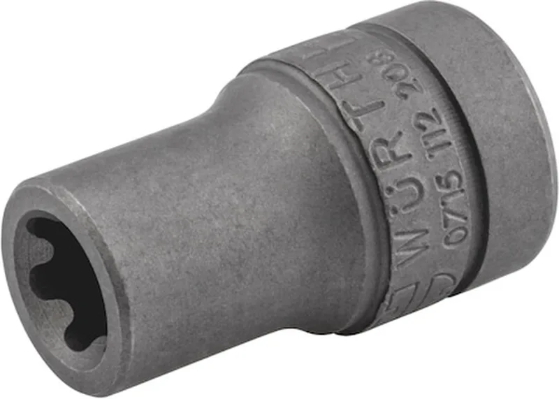 Wurth - 1/4 inch dopsleutel TX plus - 1/4 inch dopsleutel TX Plus Soort aandrijving Binnenvierkant Aansluiting E4 von Würth, Grau – Produktbild