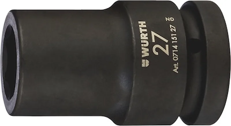 Wurth - 1 inch krachtdop, metrisch, zeskant, lang - 1 inch krachtdopsleutel zeskant, metrisch, lang x 1 st Sleutelwijdte 41 mm von Würth – Produktbild