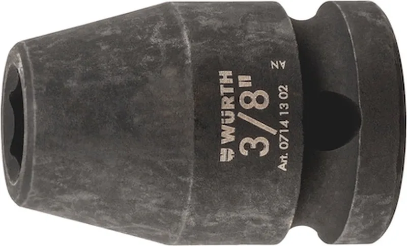 Wurth - 1⁄2 inch krachtdopsleutel, inch, zeskant, kort - 1⁄2 inch krachtdopsleutel, inch, zeskant, kort x 1 st Soort aandrijving Binnenvierkant Sleutelwijdte 3/8 inch de Würth – image du produit
